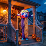 HOMCOM 167 Cm Life Size Animated Clown Halloween Decorations Outdoor Indoor