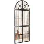 HOMCOM Large Arched Wall Mirror With 3-piece And Tempered Glass