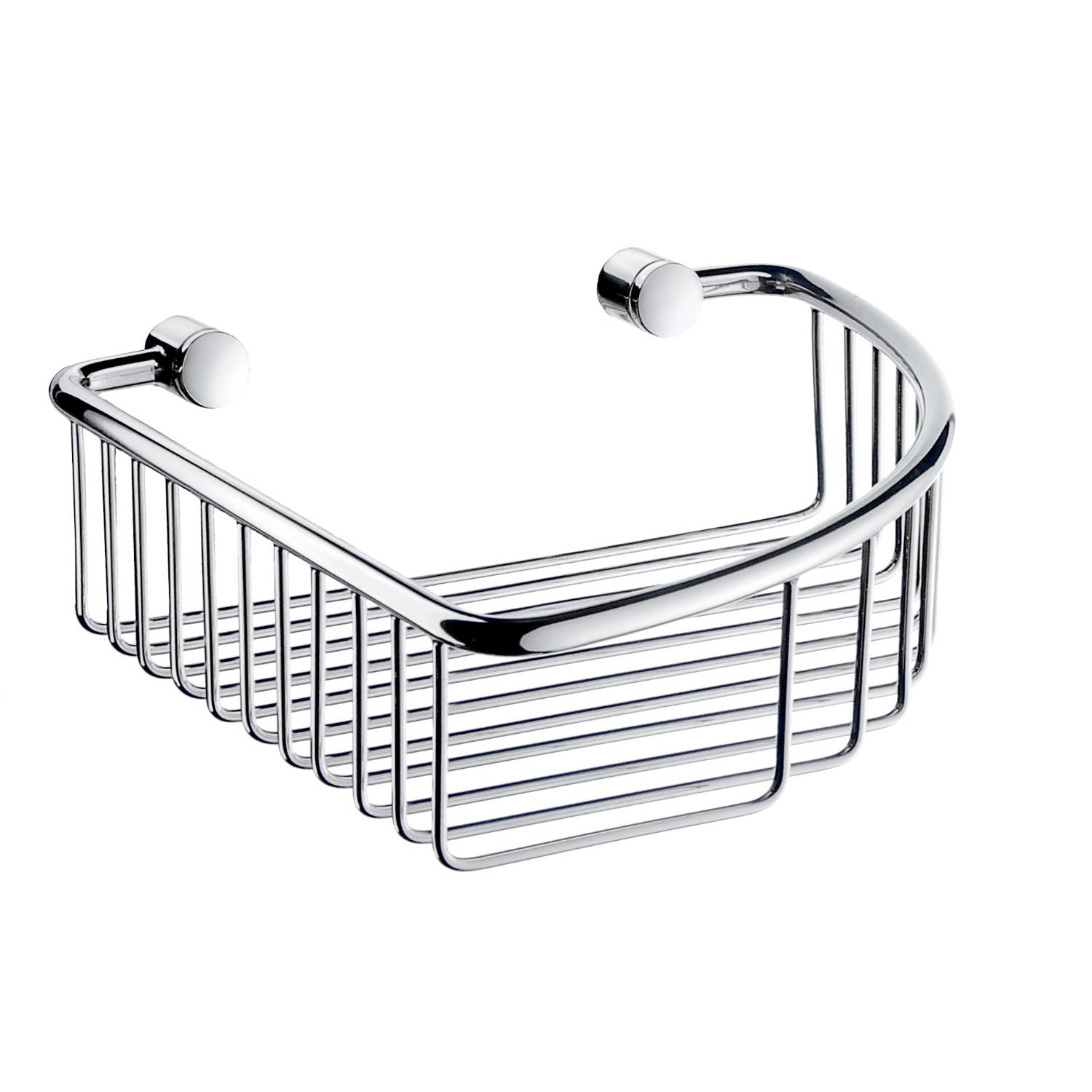 Corner Shower Basket Wall Mounted Soap Storage Caddy | Polished Chrome