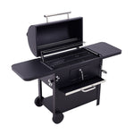 Outdoor Carbon Steel Grill With Smoke Stack