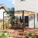 3 X 3(m) Pergola With Retractable Roof & Roller Shade | Khaki