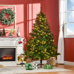 6ft Pre-lit Christmas Tree Artificial Spruce Tree Holiday Décor Stand | 6ft | Green