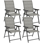Folding Chair W/ Breathable Mesh Fabric Seat | Set of 4