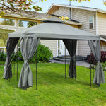 Garden Metal Gazebo Sun Shade Shelter Outdoor Party Tent