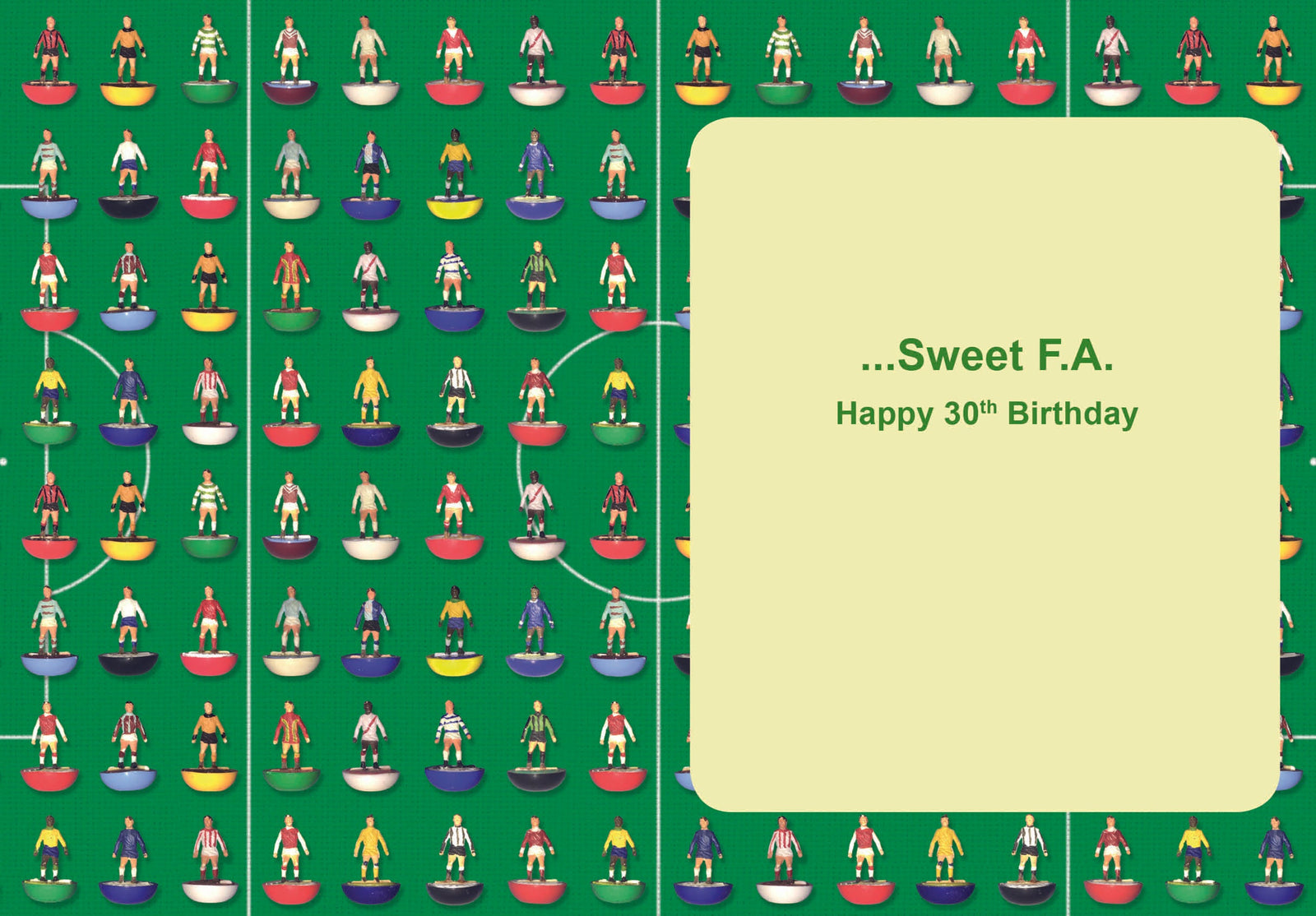 Subbuteo Age 30 Birthday Card Official Product