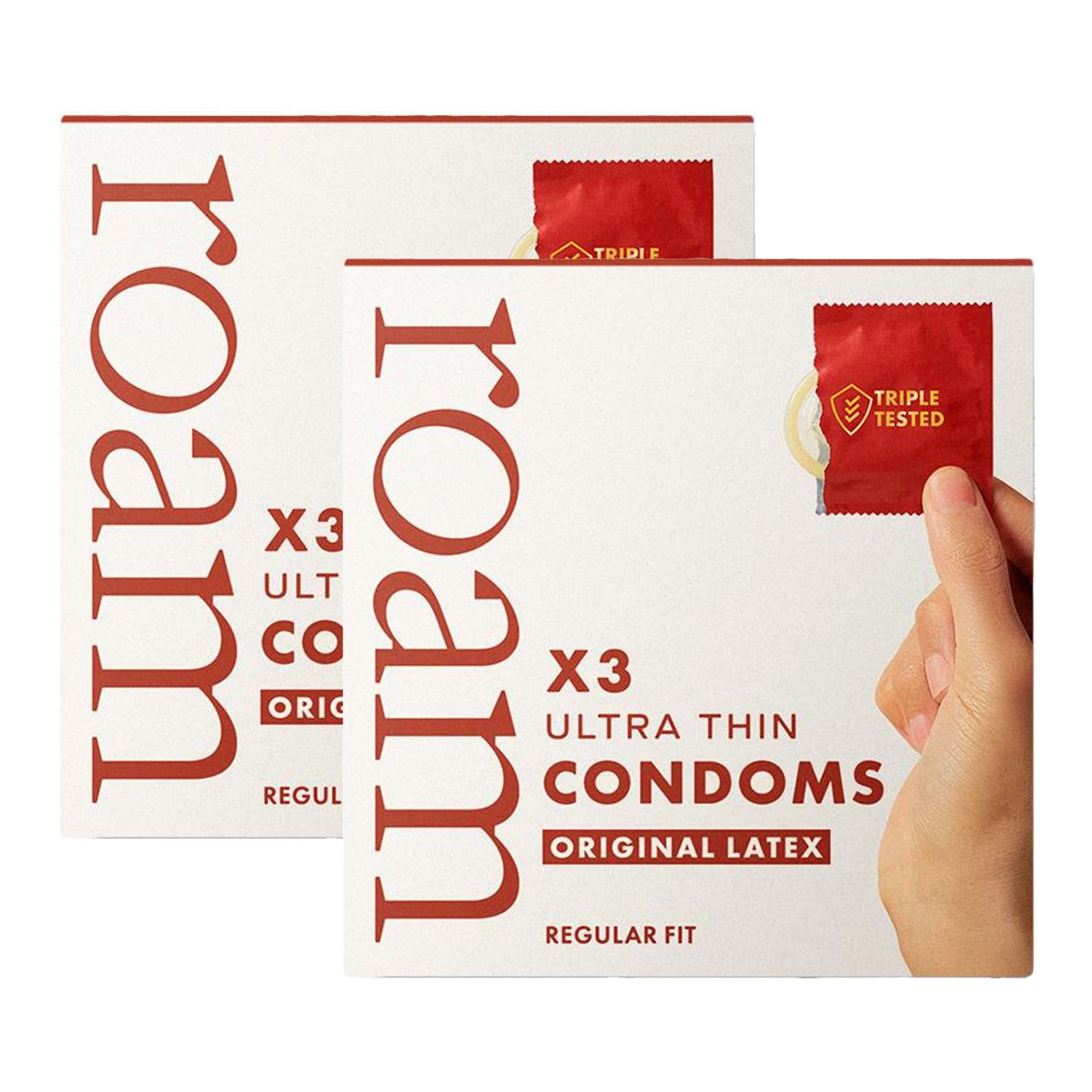 6x Original Latex Condom - Safer Sex & Contraception (3x2 Pk)