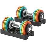 20kg Adjustable Dumbbells Set Safety Locking