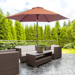 2.6m Patio Umbrella With Tilt Crank | Coffee