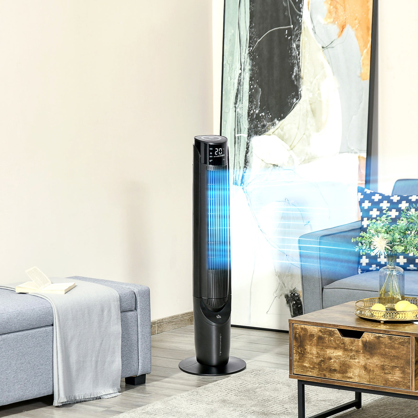 Quiet Air Cooler, Home Evaporative Ice Cooling Tower Fan