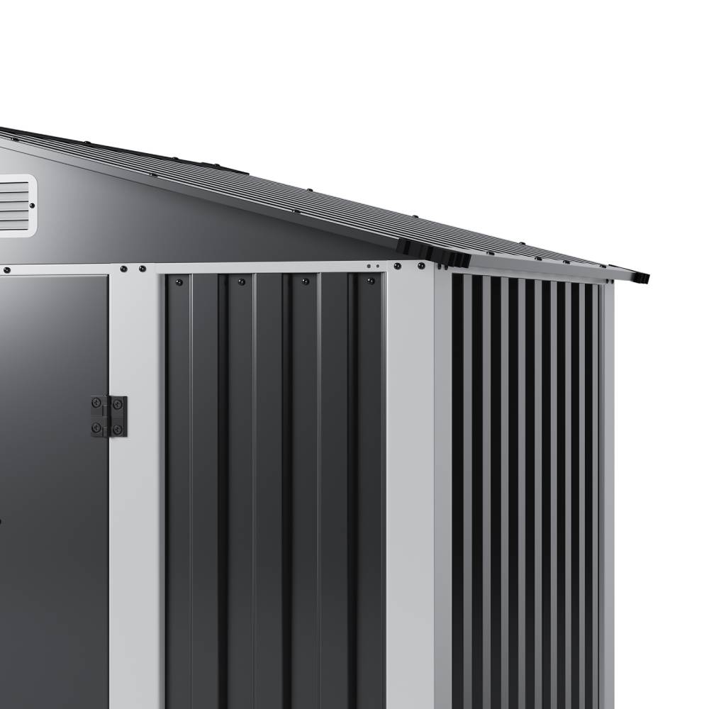 Breeins 6 X 4ft Lockable Metal Outdoor Storage Shed with Apex Roof, Double Hinge Doors & Air Vents, Weather-Resistant Garden Tool Storage House