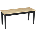 Wood Dining Bench Wooden Bench For 2 People, Black