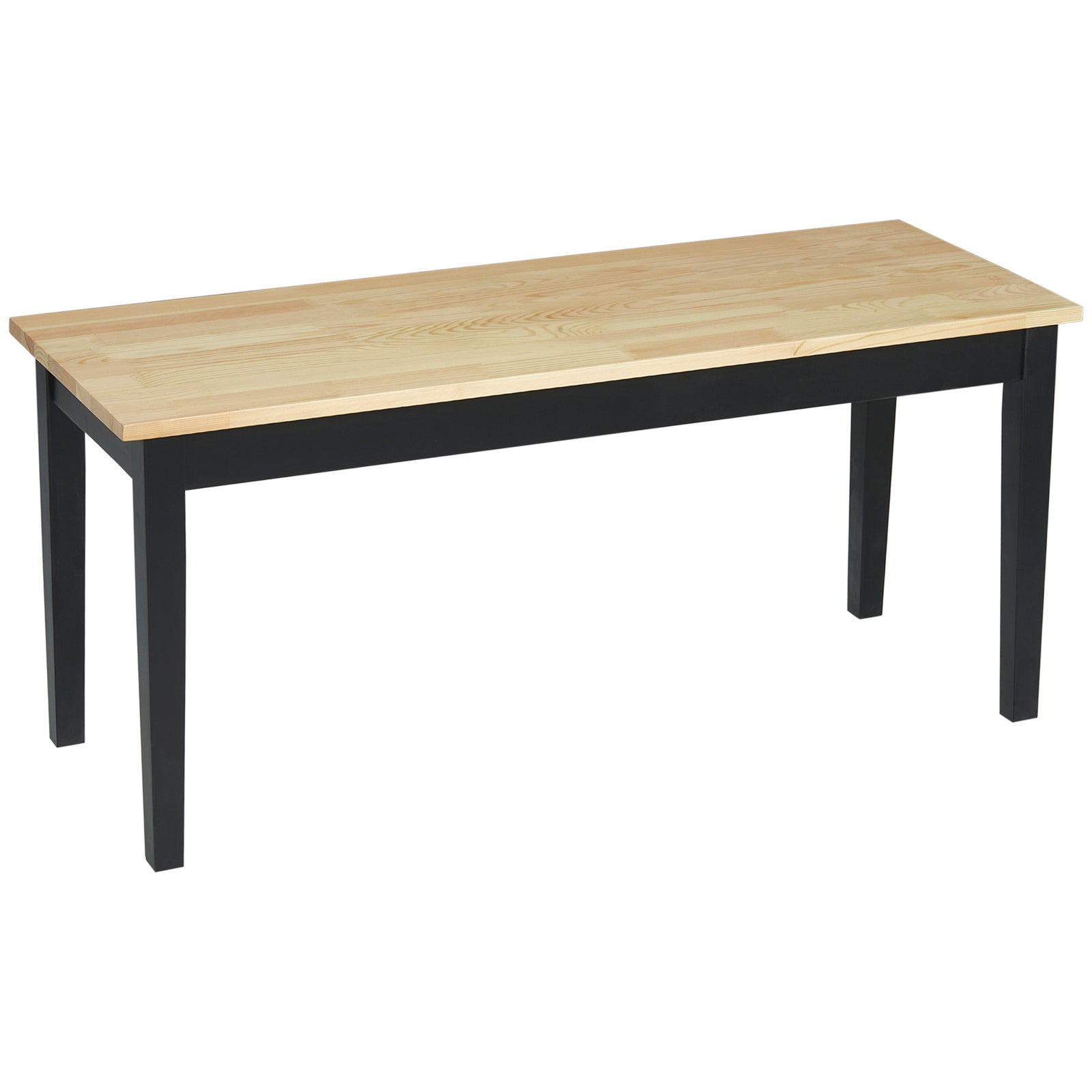 Wood Dining Bench Wooden Bench For 2 People, Black