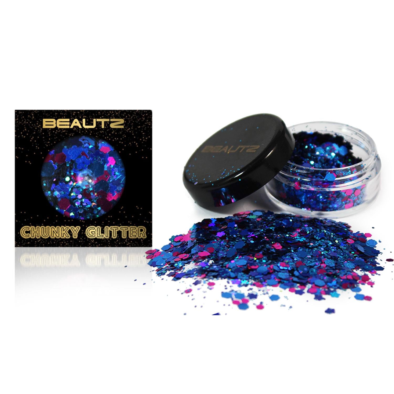Envie Chunky Glitter Mermaid 10ml Pot 5g Cosmetic Body Face Festival Teal Blue