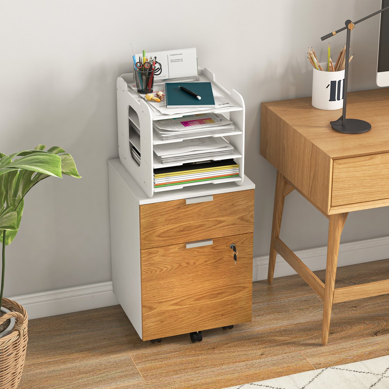 2 Drawer Filing Cabinet With Adjustable Hanging Bars