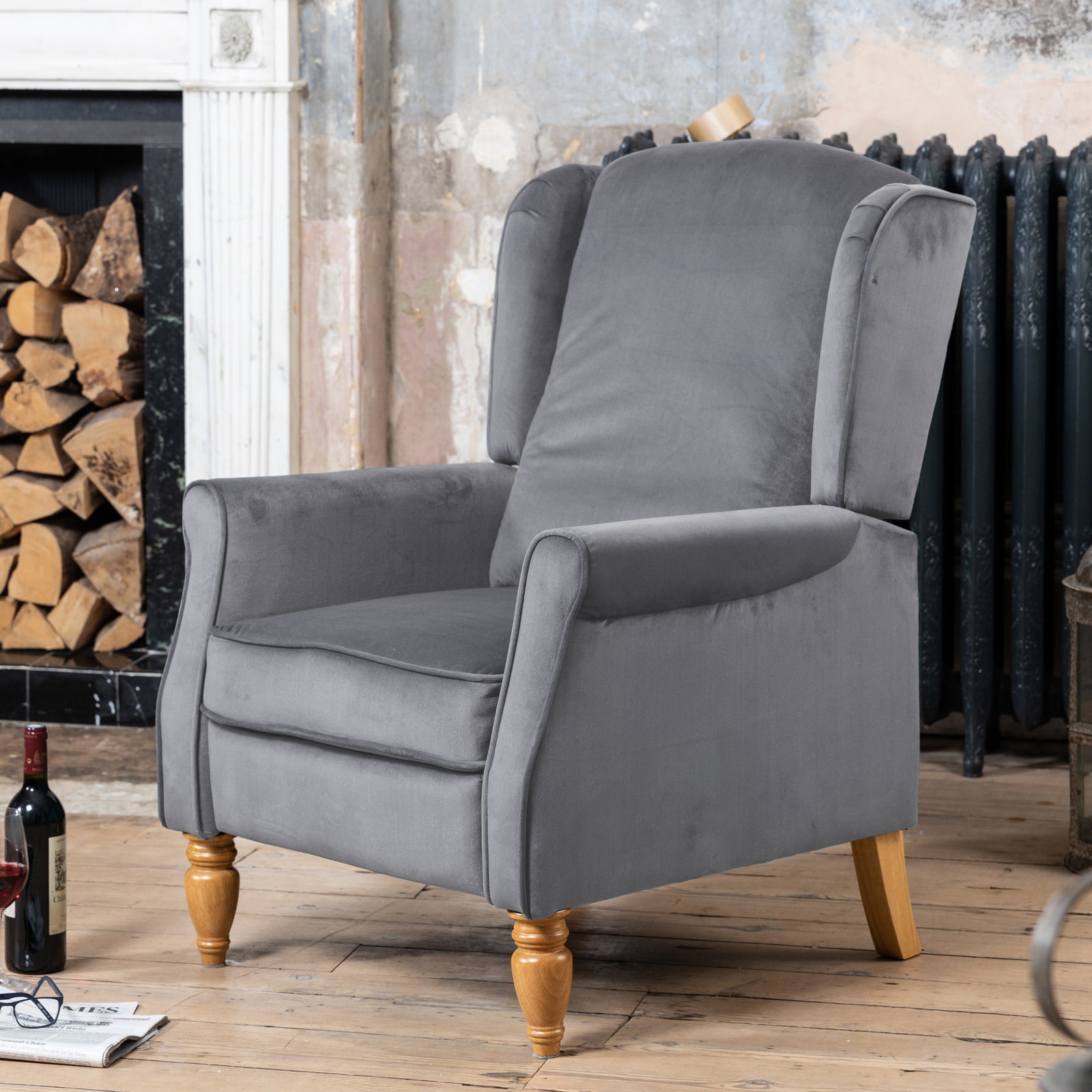 Barksdale Recliner Armchair | Grey