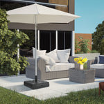 40kg Square Parasol Base W/ Wood Effect, Black