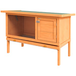 Rabbit Hutch Bunny Cage Guinea Pig Elevated House Wood Outdoor Garden