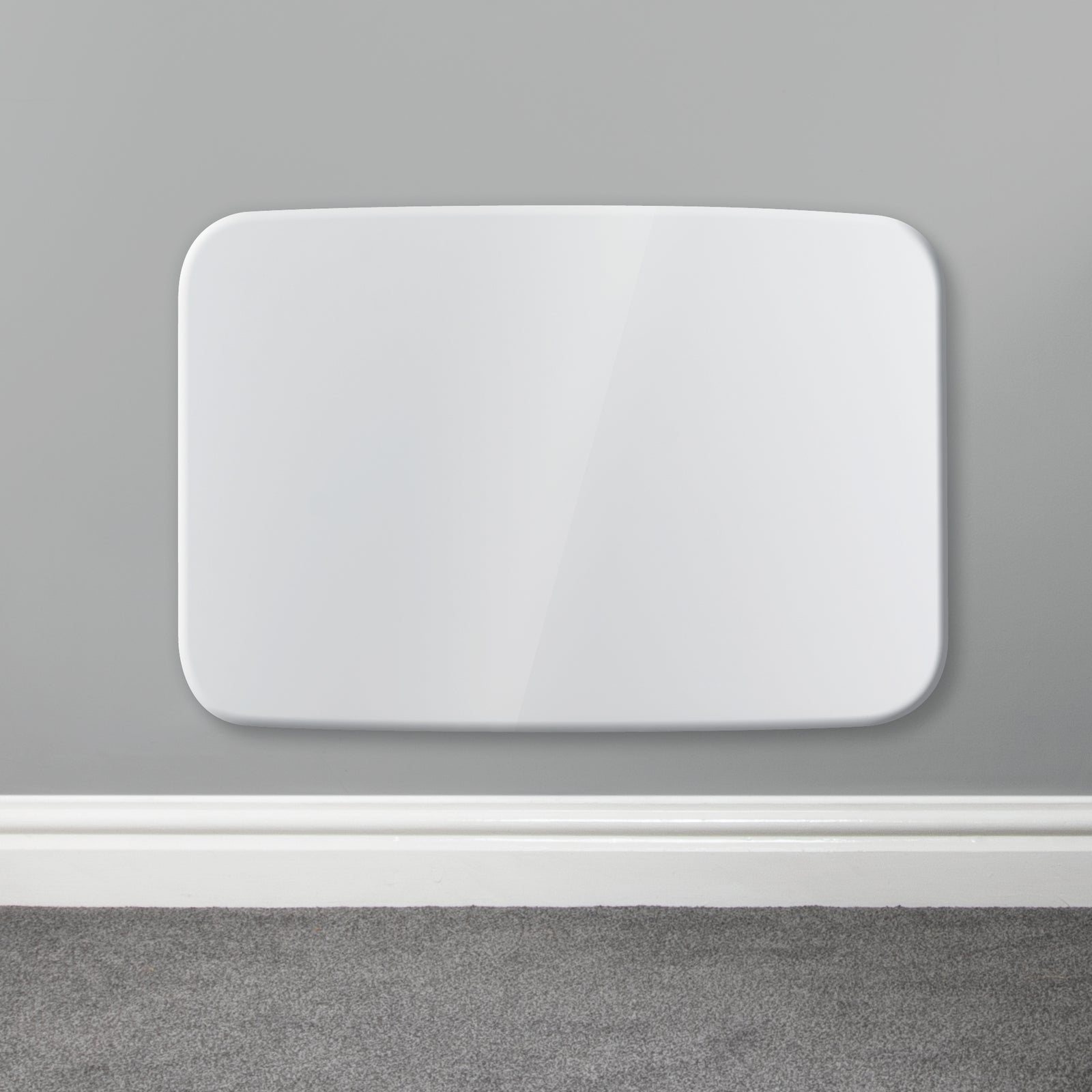 Wifi Curved Designer Electric Radiator Panel Heater White Wall Mounted Timer And Thermostat | White