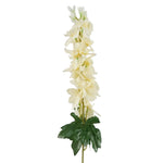 6 X 75cm Delphinium Cream Artificial Stem