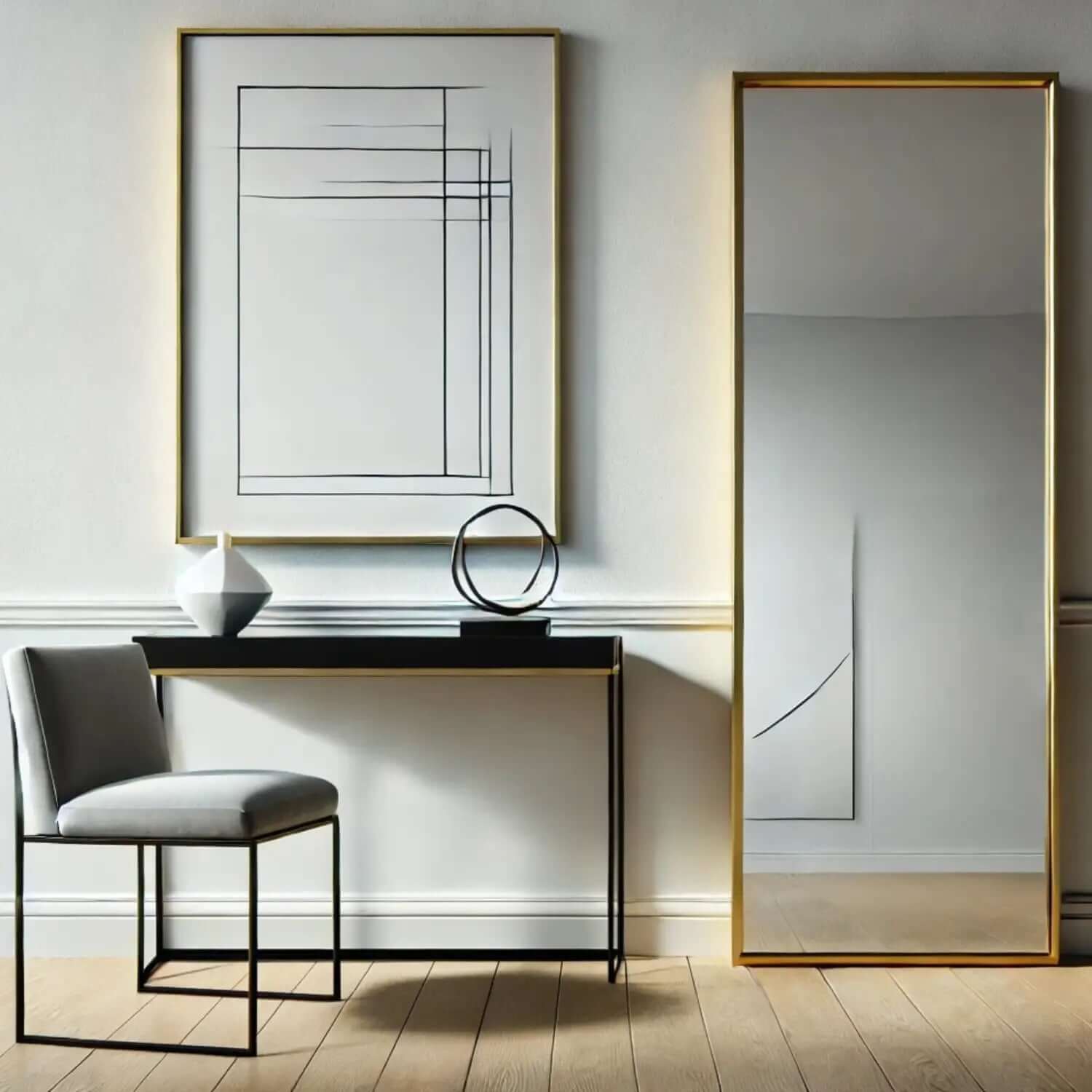 Takara- Leaner Gold Metal Rectangle Mirror | 150cm x 60cm