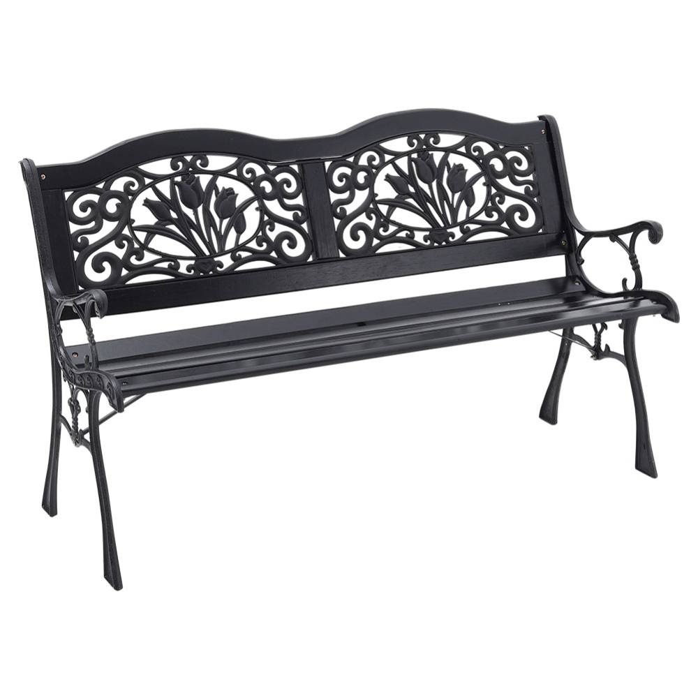 Outdoor Wood Benches Seat Bench Garden Metal Bench