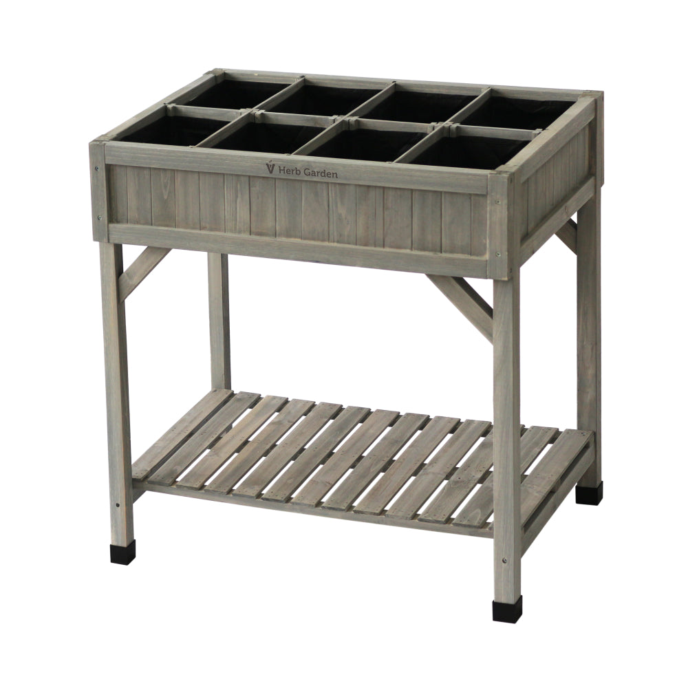 Raised Wooden Planter Herb Garden | Grey