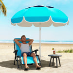 Beach Umbrella, Portable With Sand Anchor | Blue
