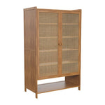 Natural Bamboo Shoe Cabinet – 2-door Rattan-style Storage Unit With 6 Shelves For Organized And Stylish Entryways