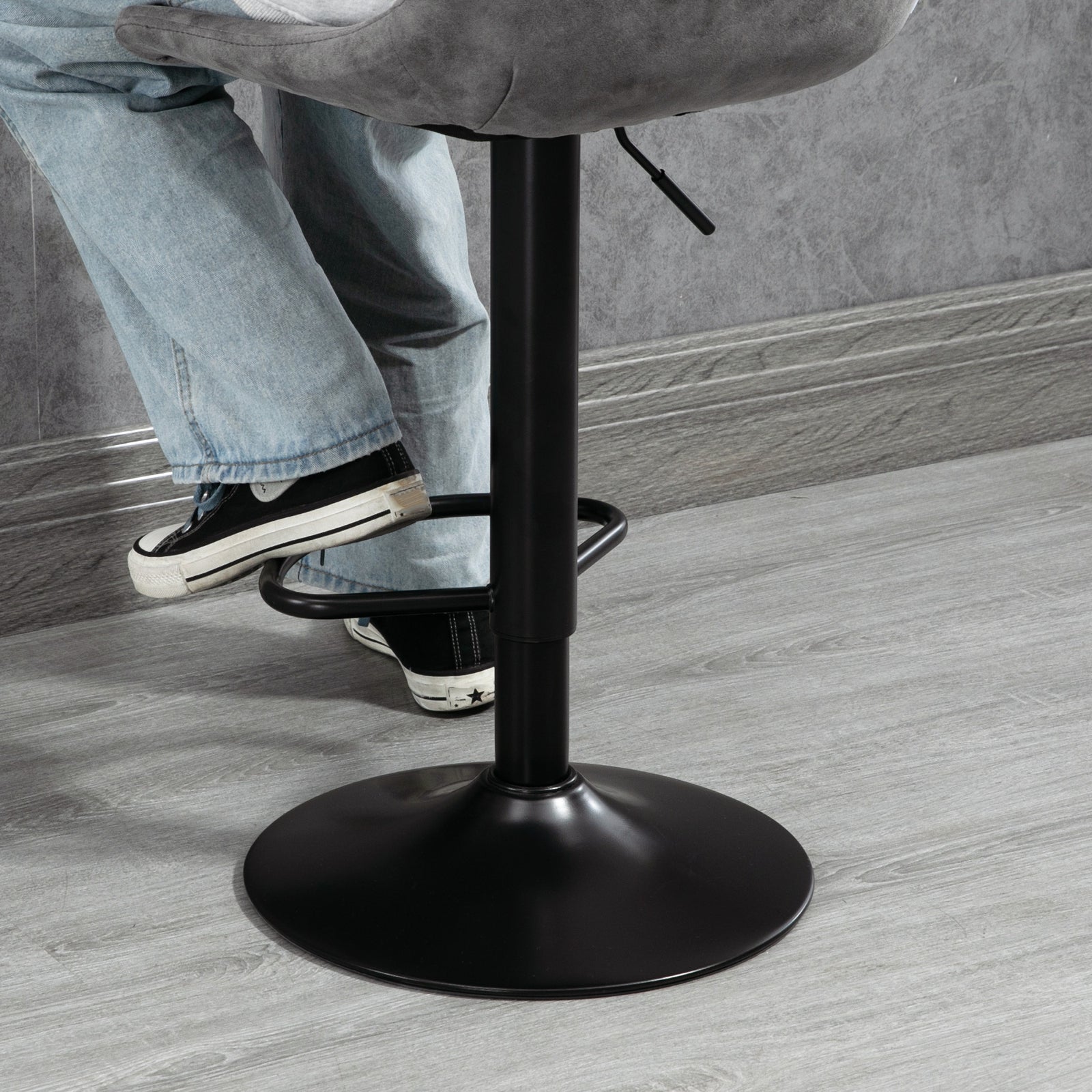 Set Of 2 Microfibre Retro Tub Bar Stools