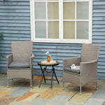 Outdoor Rattan Armchair Wicker Dining Chair Set For Garden | Set-of-2