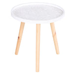 Round Table, Solid Wood Legs, Side Coffee Table
