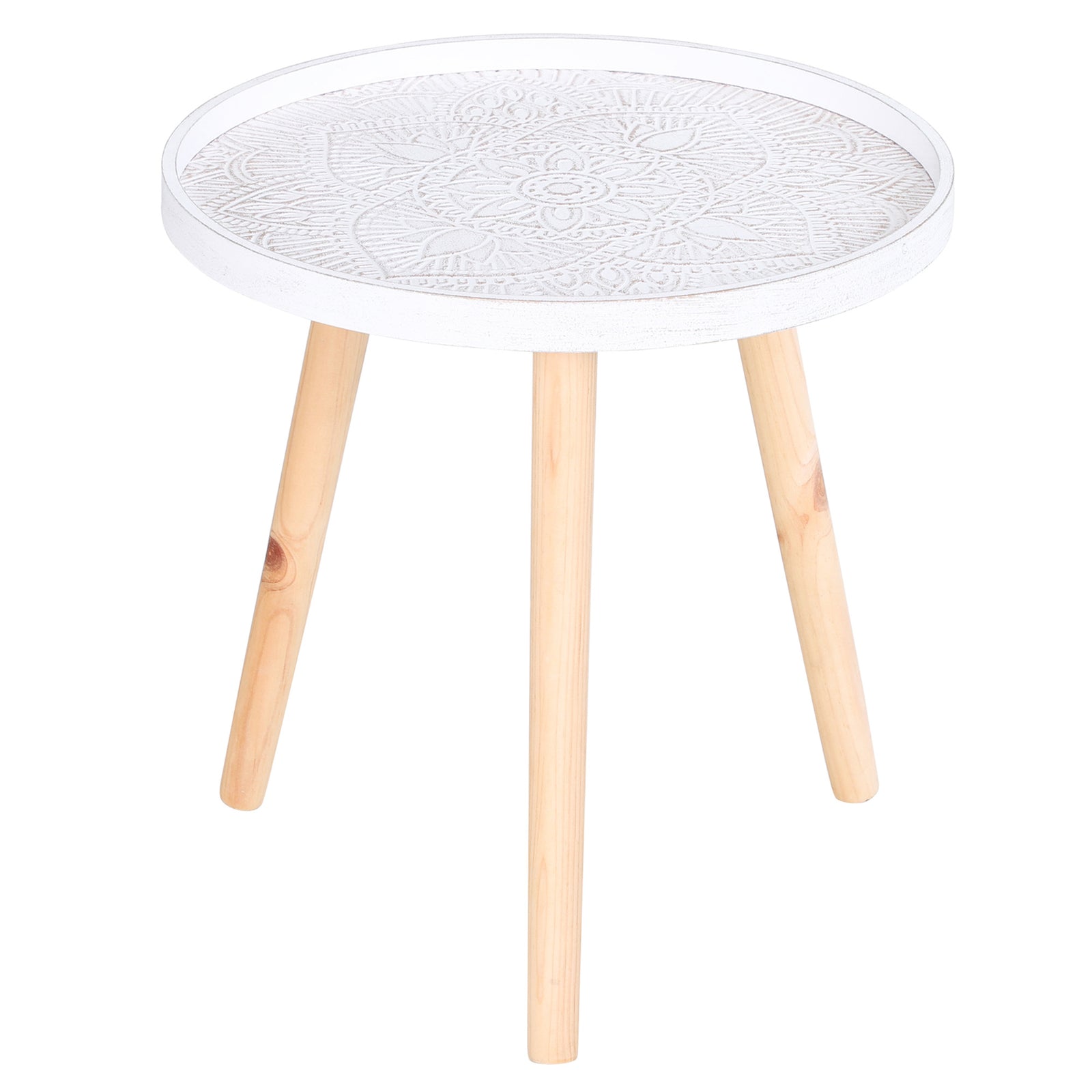 Round Table, Solid Wood Legs, Side Coffee Table