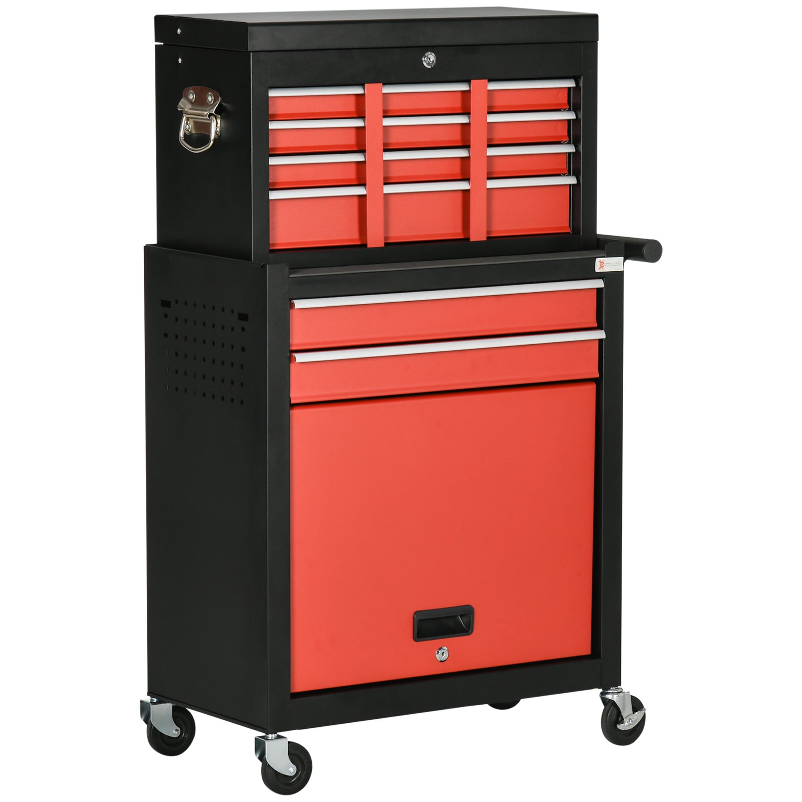 DURHAND 6 Drawer Tool Cabinet, Lockable, Wheels
