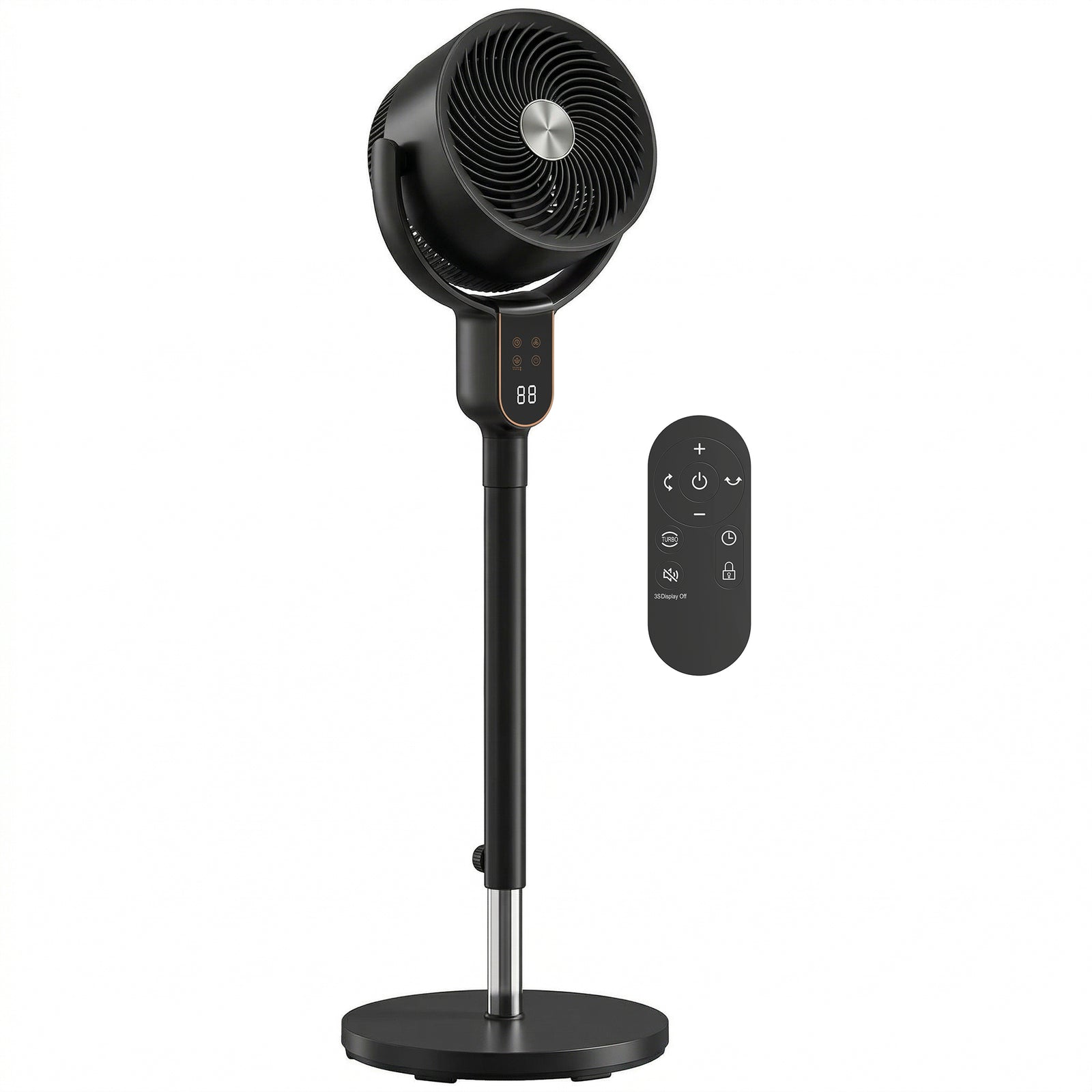 20 Db Silent Standing Fan For Bedroom, 42" Pedestal Fan | Black