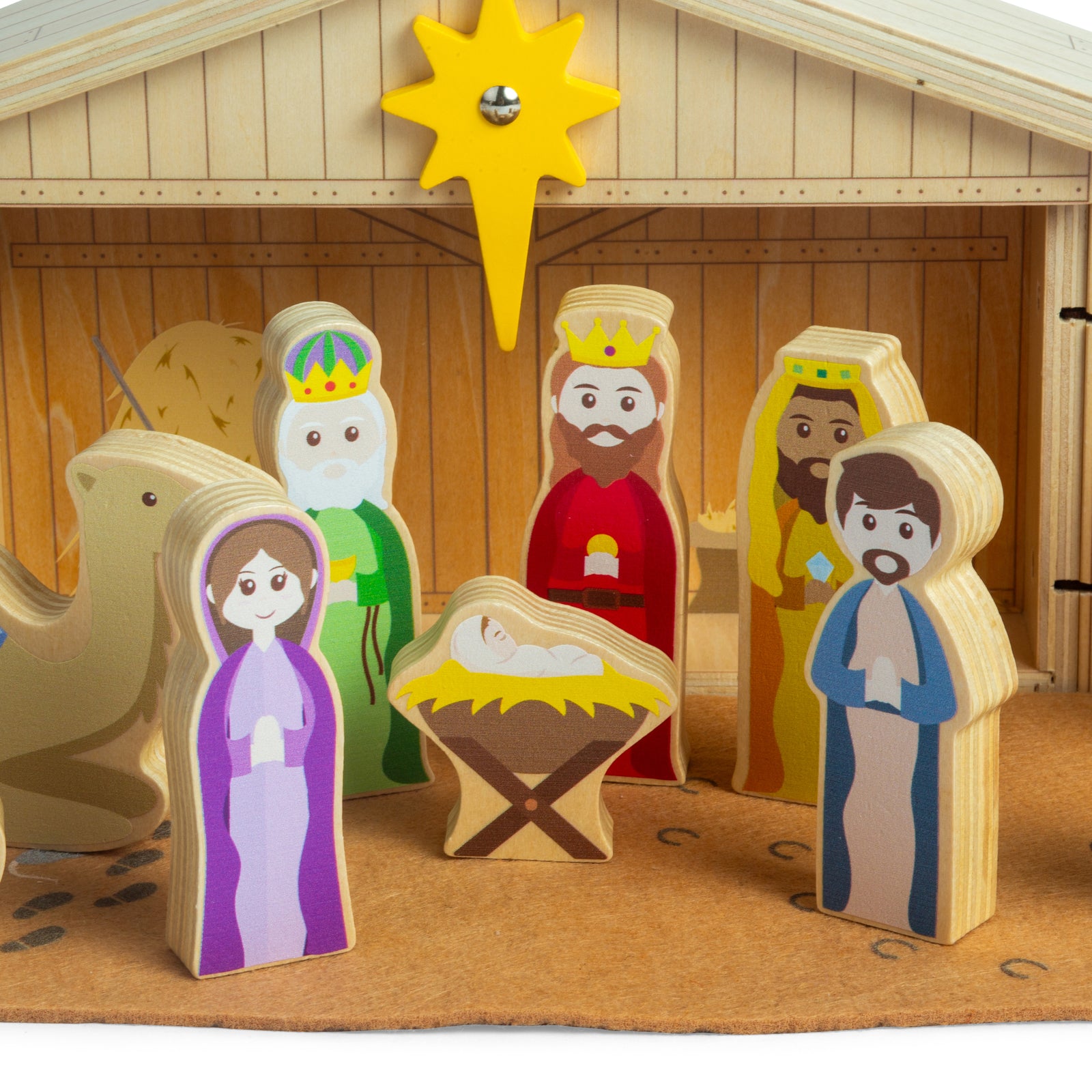 Wooden Nativity Set For Kids