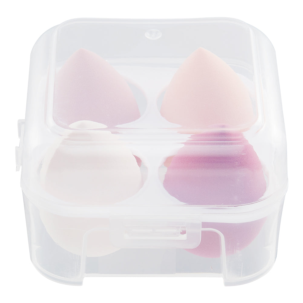 4pcs Pink Makeup Sponge For Dry And Wet Dual-use