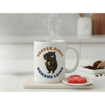 Dyzi Coffee First Humans Later Funny Quote Ceramic Mug White