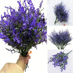Dyzi Artificial Lavender Topiary Flowers Weatherproof Bushes With Spike