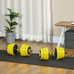 2 In 1 Barbell & Dumbbell Set | 25kg | Yellow