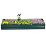 Steel Raised Garden Bed Planter Open Bottom | Green