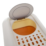 Large Hooded Top Entry Cat Litter Box With Scoop | Orange