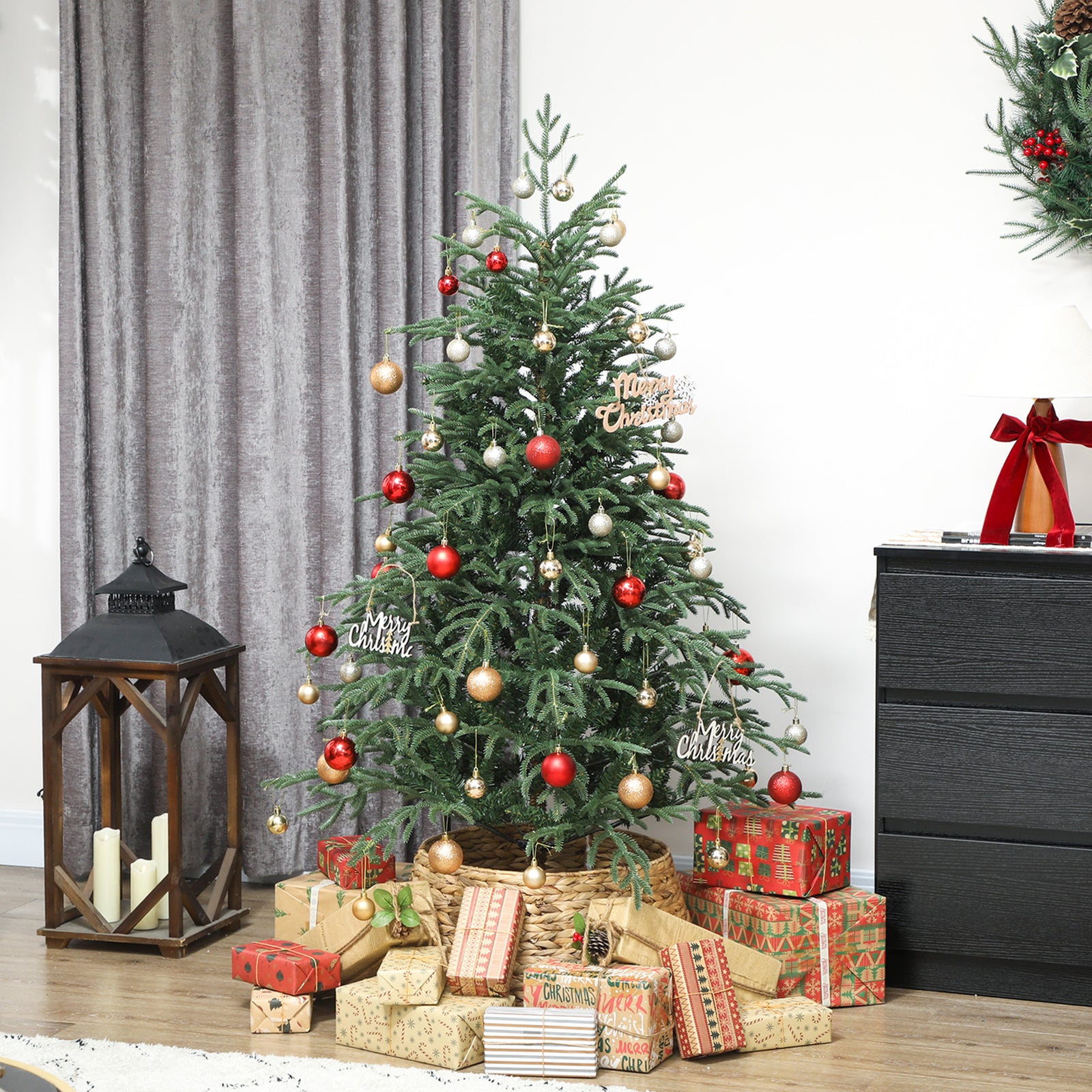 Christmas Tree, Full Spruce Xmas Tree, Easy Assembly | 5ft | Green
