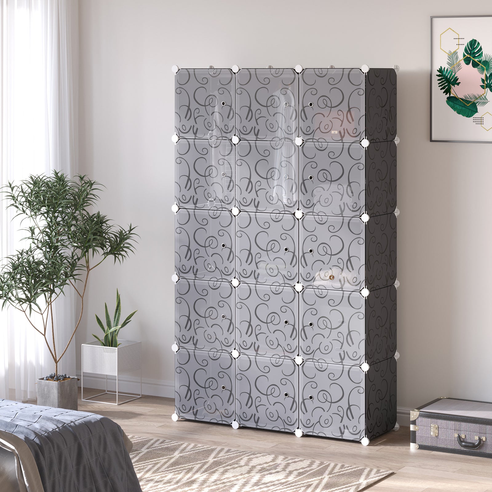 Cube Diy Wardrobe Portable Interlocking Plastic Modular