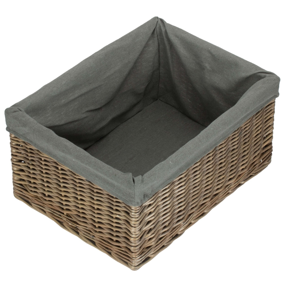 Wicker Jumbo Antique Wash Storage Basket | Gray
