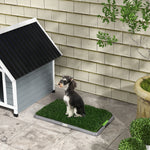 Pawhut Dog Toilet With 2 Packs Artificial Grass Pads, 67 X 41cm, Green