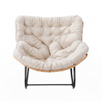 Modern Rocking Chair with Cushion – Large | Beige
