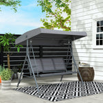 3 Seater Garden Swing Patio Hammock With Canopy For Outdoor