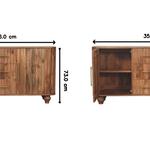 Montara Sideboard – Solid Wood, Golden Teak Finish, 3 Drawers & 2 Cabinets