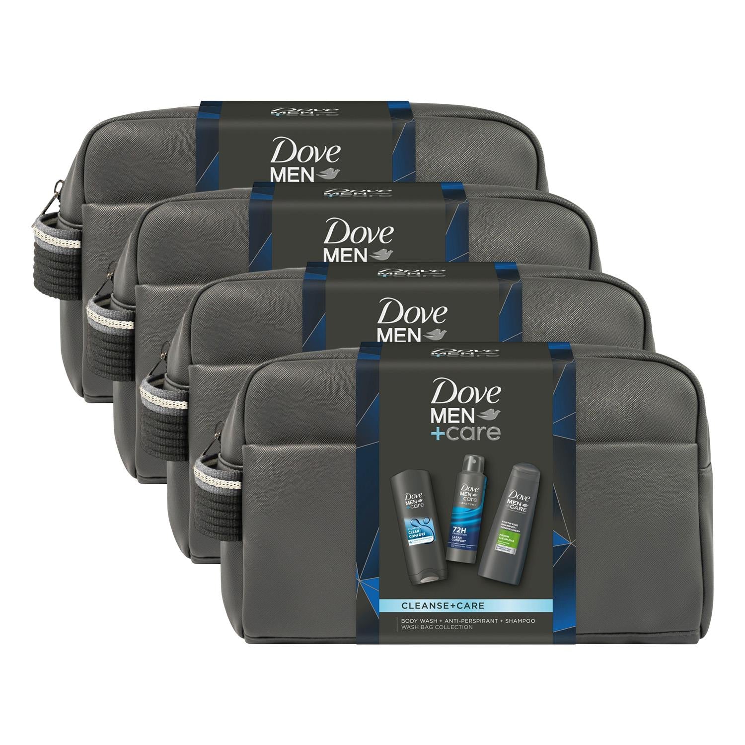 Cleanse And Care Washbag Collection Gift Set For Him, 3 Piece | Set of 4