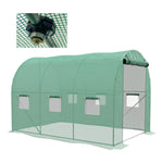 3x2m Polytunnel Greenhouse W/ Sprinkler System | Small | Green